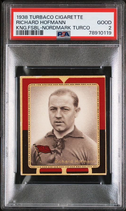 Richard Hofmann Turbaco Cigarette Konig Fussball 08 1938 PSA 2