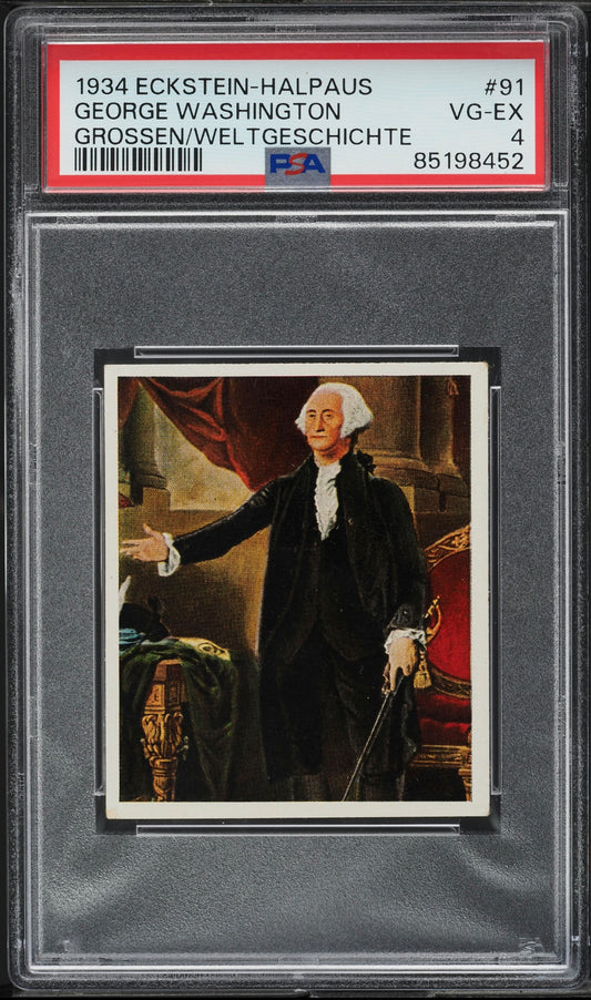 1934 Eckstein Halpaus George Washington #91 PSA 4