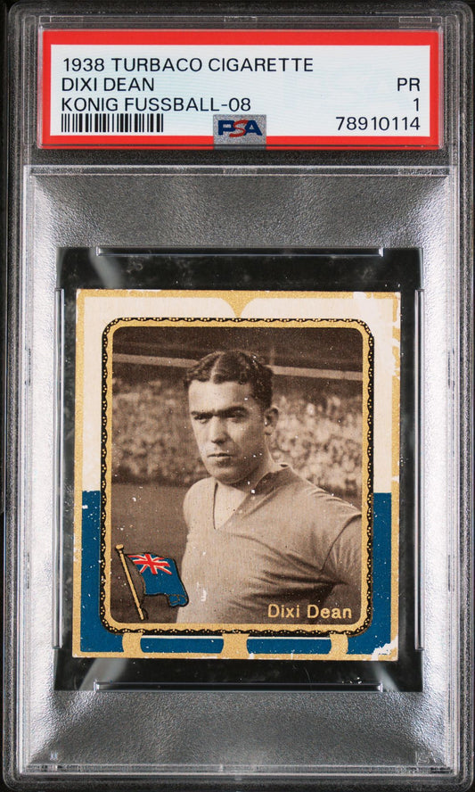 Dixie Dean Turbaco Cigarette Konig Fussball 08 1938 PSA 1