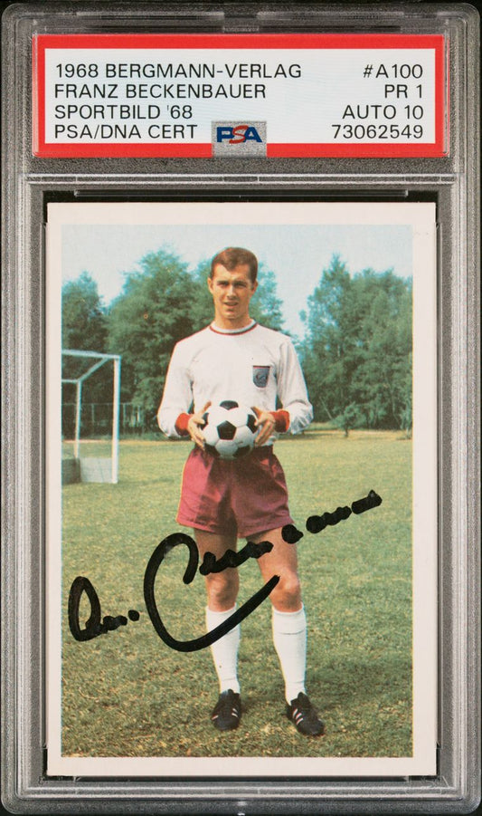 Franz Beckenbauer Bergmann Sportbilder 1968 PSA 1 DNA 10 A 100